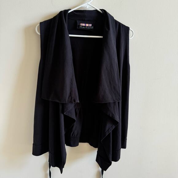 Talia Made In Peru Vest Ladies 0/S One Size Ruche Back Sleeveless Drawstring - Picture 9 of 11